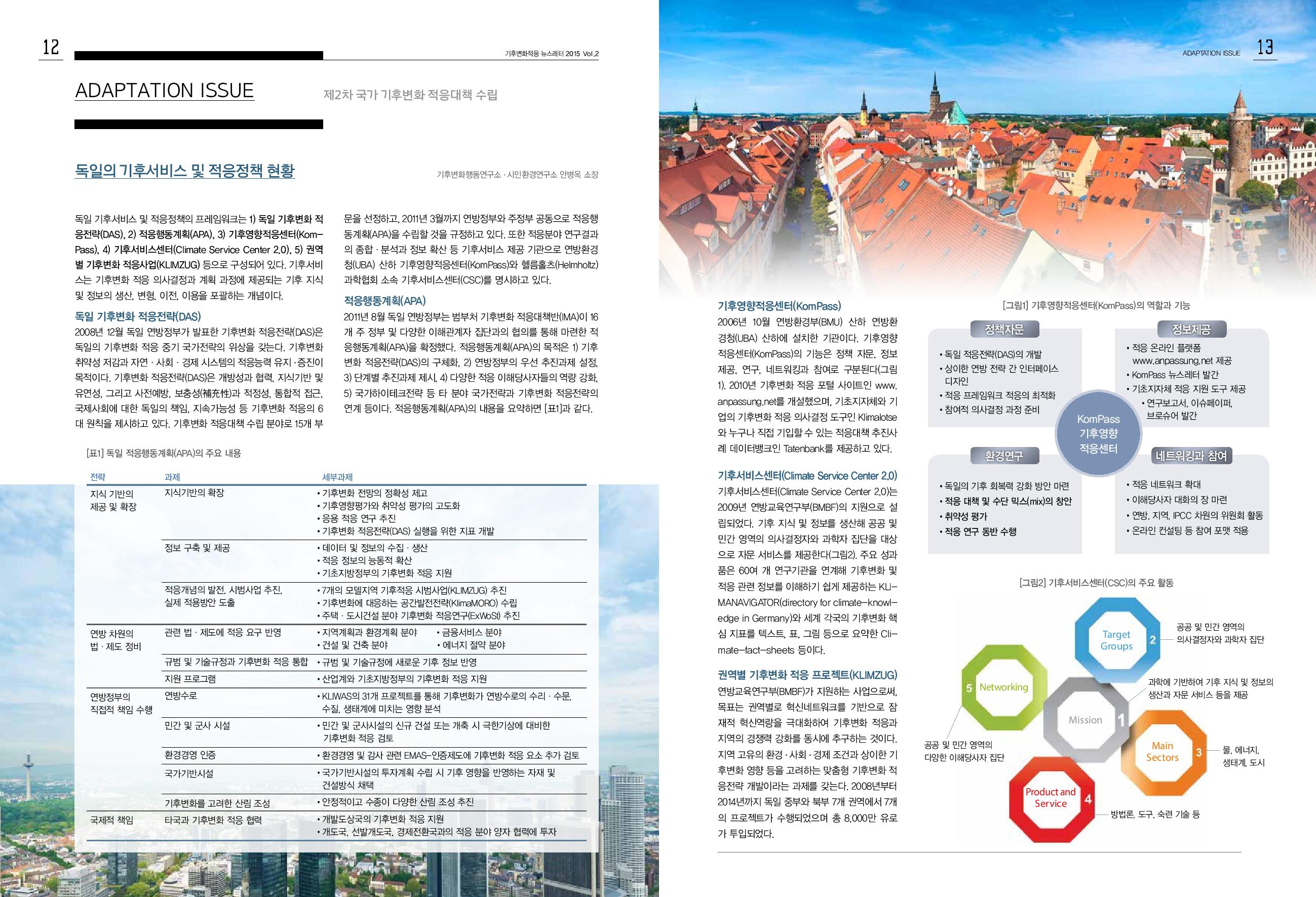 독일의 기후서비스 및 적응정책 현황